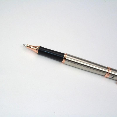 Bút Ký Cao Cấp Pentel K600-PG Ngòi 0.7mm Mực Xanh | Mạ Vàng 14 Kara | Vò Bằng Thép Không Gỉ