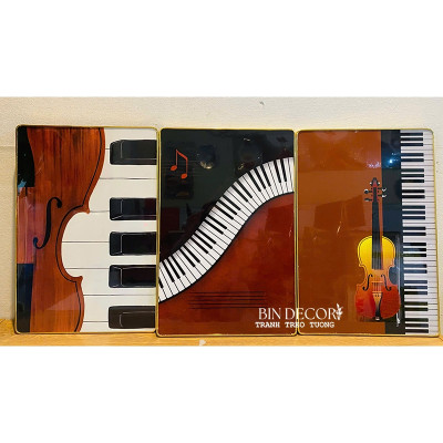(ẢNH THẬT) Tranh treo tường âm nhạc 25 trang trí decor kèm đinh treo