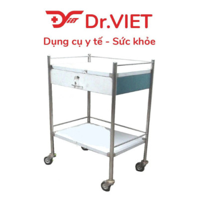 Xe Đẩy DCG-29 Đức Cường Inox 2 Tầng 35 x 50 (Có Hộc) – Giải Pháp Tiện Lợi Cho Mọi Nhu Cầu Vận Chuyển
