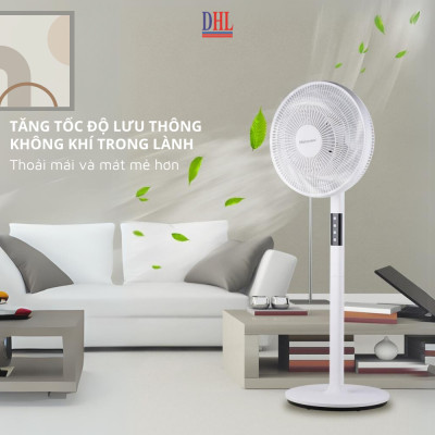 Quạt đứng điện tử có điều khiễn từ xa, hẹn giờ Mitomo FCE-60AEV, công suất 60W, động cơ dây đồng - Bảo hành 2 năm hàng chính hãng