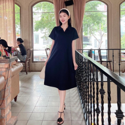 Đầm bầu Polo thun tăm dáng dài trẻ trung, năng động đi làm, đi chơi Nữ  Women