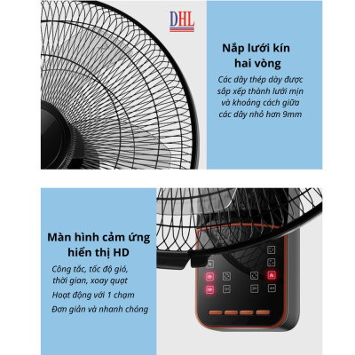 Quạt treo tường Mitomo FTT-60AE có remote hàng chính hãng