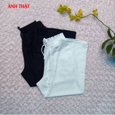 Quần đũi nữ ống rộng dài 88cm chất vải đũi mềm, thoáng mát - New Design QA0002