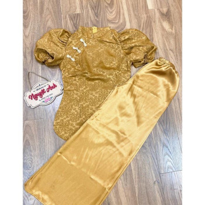 ĐỒ LAM ĐI CHÙA  Gấm Tay Phồng Thượng Hạng