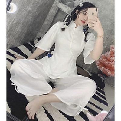 Đồ Lam Đi Chùa # Sẫm Lụa Cao Cấp Bươm Bướm # Quần Áo Nữ # Đồ Bộ Nữ