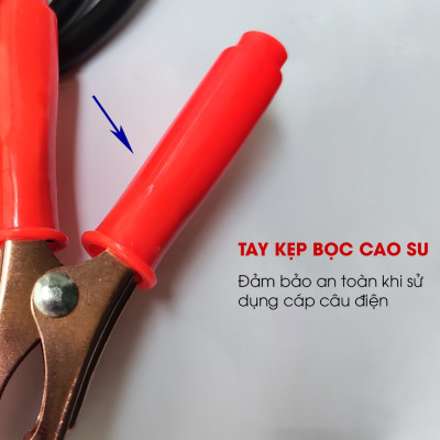 Dây câu bình ắc quy ô tô LOẠI 1 TRÊN THỊ TRƯỜNG, lõi đồng 0,6 đến 1kV, không nóng dây TÂM LUÂN Chổi lau tẩm dầu - Hàng chính hãng