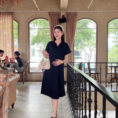 Đầm bầu Polo thun tăm dáng dài trẻ trung, năng động đi làm, đi chơi Nữ  Women