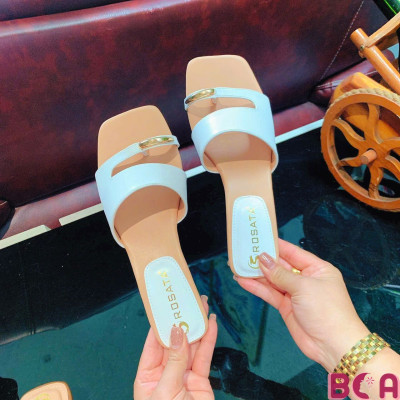 [THANH LỊCH - THOẢI MÁI] Dép Guốc Đế Xuồng Xỏ Ngón Cao Gót 5p RO731 ROSATA Đi Làm - Đi Chơi Đều Thoải