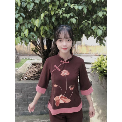 ĐỒ LAM ĐI CHÙA  Đài Loan Đũi Cao Cấp