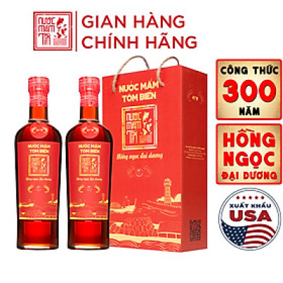 Đặc Sản Phan Thiết - 1 Cặp 2 Chai 500Ml Nước Mắm Tôm Biển 45N
