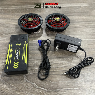 [BÁN CHẠY] Áo Điều Hòa Nhật Bản ZASKY  Cao Cấp, Pin Nhật 40.000mAh, Quạt 12V Không Chổi Than Thời Gian Sử Dụng 17-20 Tiếng, BH 1 Năm