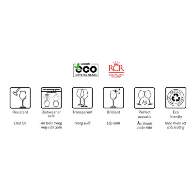 Ly Rượu Vang Đỏ Thủy Tinh Pha Lê Ý RCR - Essential Red Wine Goblet, 430 ml