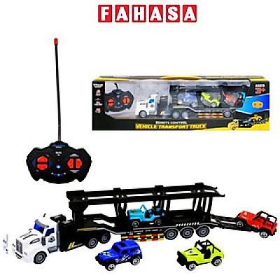 Đồ Chơi Xe Tải Vận Chuyển Điều Khiển Từ Xa Kèm 4 Xe Mô Hình - Vecto VT200-7