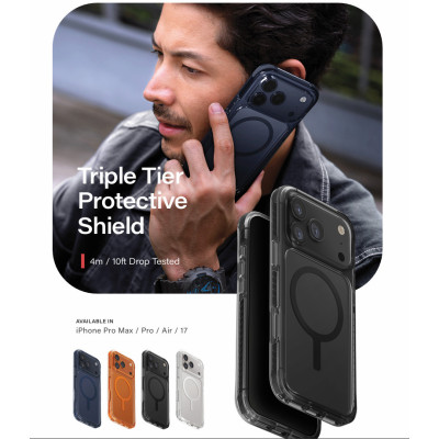 Ốp Lưng Cho iPhone 17 Pro Max / 17 Pro UNIQ COMBAT Bảo Vệ 3 Lớp Chống Sốc 4m Chuẩn Quân Đội ShockSorb Hàng Chính Hãng