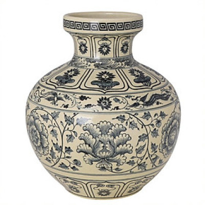 Bình Phượng hoàng truyền thống Gốm Chu Đậu (S7) - Kích thước F20 x H22 cm