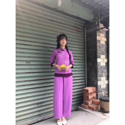 ĐỒ LAM ĐI CHÙA  Đài Loan Đũi Cao Cấp