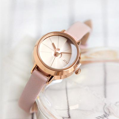 Đồng Hồ Nữ Julius Hàn Quốc JA979C Dây Da Cá TÍnh Màu Hồng