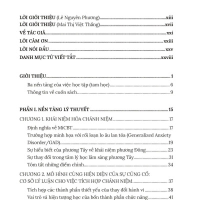 Sách - Trị Liệu Nhận Thức Hành Vi Tích Hợp Chánh Niệm - Nguyên Tắc Và Thực Hành