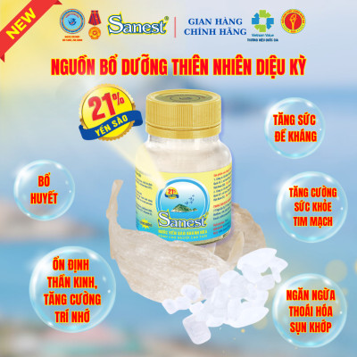  NEW [ Combo 20 lọ] Nước Yến sào Khánh Hòa Sanest 21% - Dành cho Người Cao Tuổi - Không đường