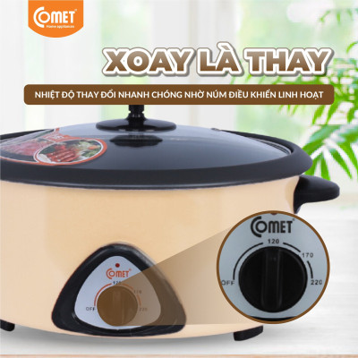 Nồi Lẩu Điện Comet CM7730 - Hàng Chính Hãng