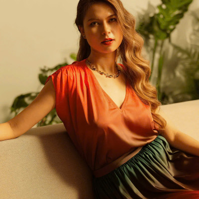 Áo Rộng Oversized Ombre Hoàng Hôn thời trang thiết kế Hity TOP185 