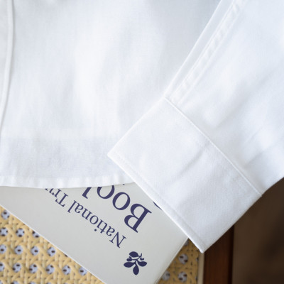 Áo sơ mi nam dài tay trơn cổ bẻ basic vải Linen sợi tự nhiên mềm mát