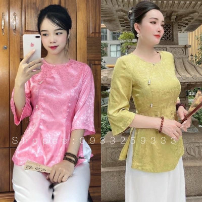 Đồ Lam Đi Chùa # Bà Ba Cài Xéo