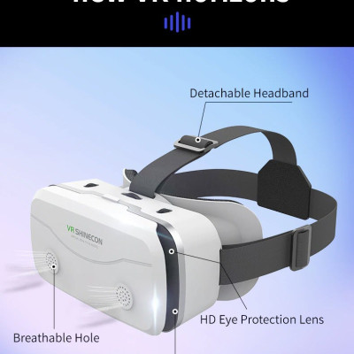 Kính Thực Tế Ảo VR Box Chính Hãng VR Shinecon SC-G15 Xem Film 3D Siêu Nhẹ Dùng Cho Điện Thoại Từ 4.7 - 7 Inches - Hàng Chính Hãng