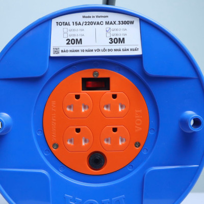 Ổ cắm kéo dài quay tay kiểu Rulo - Ổ quay Rulo LiOA QT dây 30m