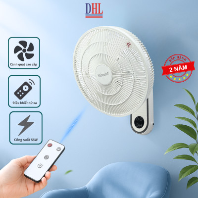 Quạt treo tường FTT-60AEC-D39W có remote, công suất 60W, hẹn giờ thông minh lên đến 12 tiếng - hàng chính hãng Bảo hành 2 năm