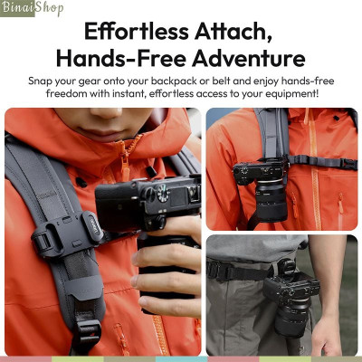 Ulanzi UKA07 - Bộ Kẹp Balo Máy Ảnh GoPro Tháo Nhanh, Bền Nhẹ 94g, Chịu Tải 10kg, Tương Thích Uka & F38 - Hàng Chính Hãng