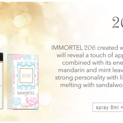 Nước hoa Nữ Immortel Paris 206 Eau De Perfume (Gồm chai xịt 8ml + Chai nạp 12ml)-Mùi hương mạnh mẽ và đầy cuốn hút  