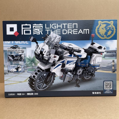 Bộ đồ chơi xếp hình mô hình Xe máy cảnh sát 11016 - QMAN