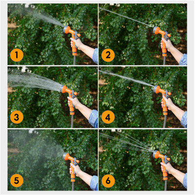 Bộ vòi nước tưới cây, rửa xe đa năng Lebenlang LBLB3368 dây dài 12m, 5 đầu phun đi kèm - hàng chính hãng