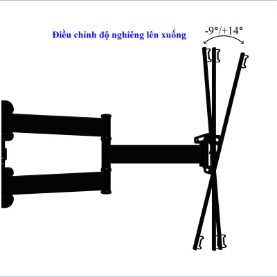 Khung treo tivi đa năng Cảnh Phong X2T468 kích thước từ 43-65 inch - Hàng chính hãng