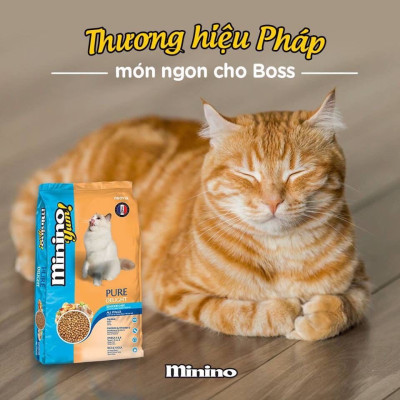 Thức ăn cho mèo Minino Yum - Thức ăn cho Mèo vị Hải Sản thùng 9kg (6 túi x 1,5 kg)