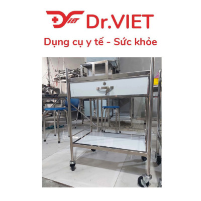 Xe Đẩy DCG-29 Đức Cường Inox 2 Tầng 35 x 50 (Có Hộc) – Giải Pháp Tiện Lợi Cho Mọi Nhu Cầu Vận Chuyển
