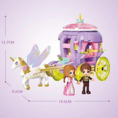Bộ xếp hình Qman xe công chúa Unicorn Carriage 32025 - KEEPLAY