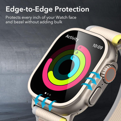 Kính Cường Lực Bảo Vệ Viền ESR Armorite Screen Protector cho Apple Watch Ultra 2/1 49mm – Hàng Chính Hãng 