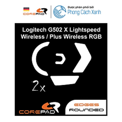 Feet chuột thay thế PTFE Corepad Skatez cho Logitech G502 X Lightspeed / PLUS Wireless (2 bộ) - Hàng Chính Hãng