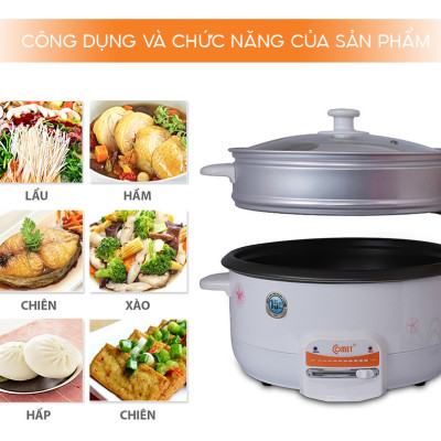 Lẩu Điện Comet CM7732 (3.5L) - Hàng Chính Hãng