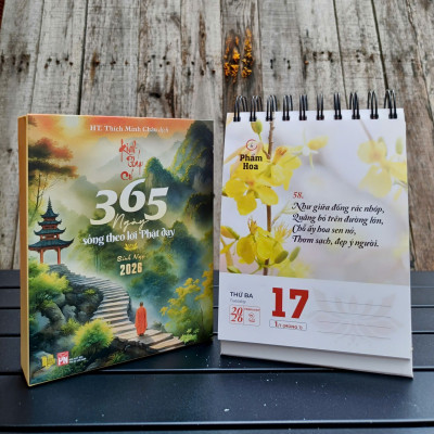  Sách Lịch bàn 2026 - Kinh Pháp Cú (365 ngày)