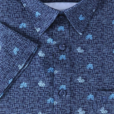 Áo sơ mi nam ngắn tay Novelty Casual Hoa văn SMI25001