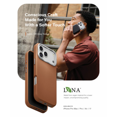 Ốp Lưng Cho iPhone 17 Series UNIQ LYDEN Da Vegan Cao Cấp Viền Camera Bằng Nhôm Lót Microfiber Hỗ Trợ MagClick Hàng Chính Hãng