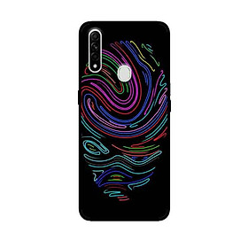 Ốp Lưng in cho Oppo A31 Mẫu Vân Tay Neon - Hàng Chính Hãng