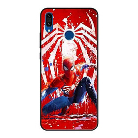 Ốp Lưng in cho Huawei Y9 2019 Mẫu Người Nhện Nền Neon - Hàng Chính Hãng