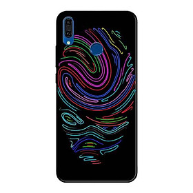 Ốp Lưng in cho Huawei Y9 2019 Mẫu Vân Tay Neon - Hàng Chính Hãng
