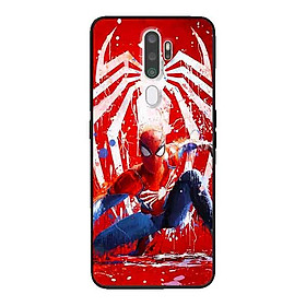 Ốp Lưng in cho Oppo A9 2020 Mẫu Người Nhện Nền Neon - Hàng Chính Hãng