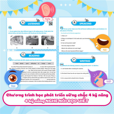 Big 4 Bộ Đề Tự Kiểm Tra 4 Kỹ Năng Nghe - Nói - Đọc - Viết (Cơ Bản Và Nâng Cao) Tiếng Anh Lớp 9 Tập 1