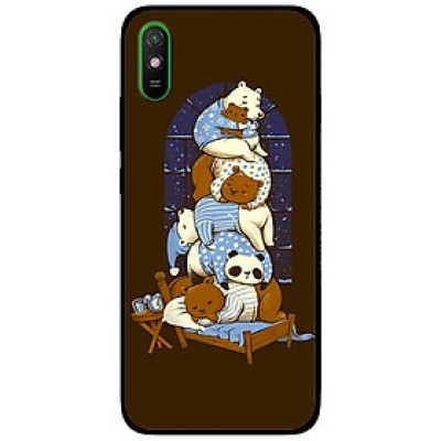 Ốp lưng dành cho Xiaomi Redmi 9A mẫu Gấu Xếp Chồng